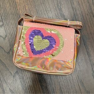 NWOT | Capelli New York | Iridescent Sequin Heart Crossbody | Girls